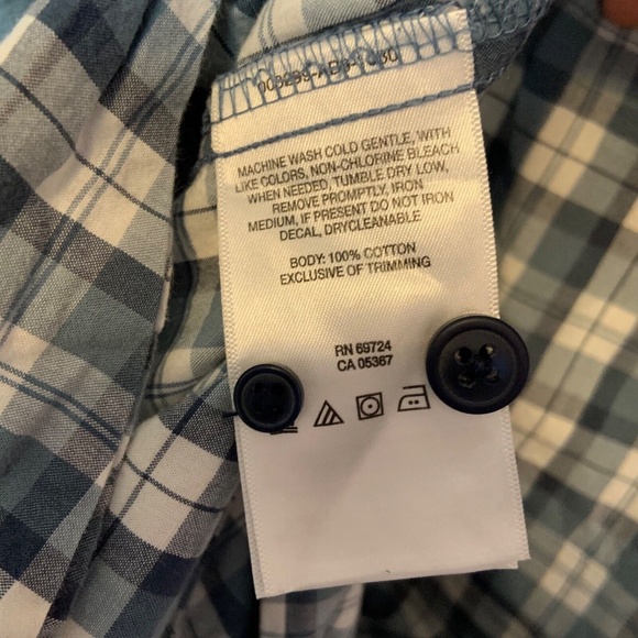 Columbia Men's Short Sleeved Plaid Button Down Shirt Blue White Size XL - Picture 12 of 12